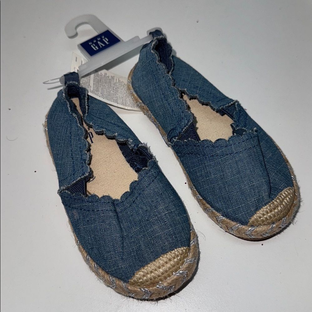 🔥GAP Denim Blue Espadrille Shoes Sz 7 New
